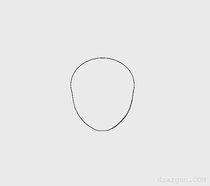 Cara Menggambar Wajah Sketsa Naruto menghapus garis bantu lingkaran
