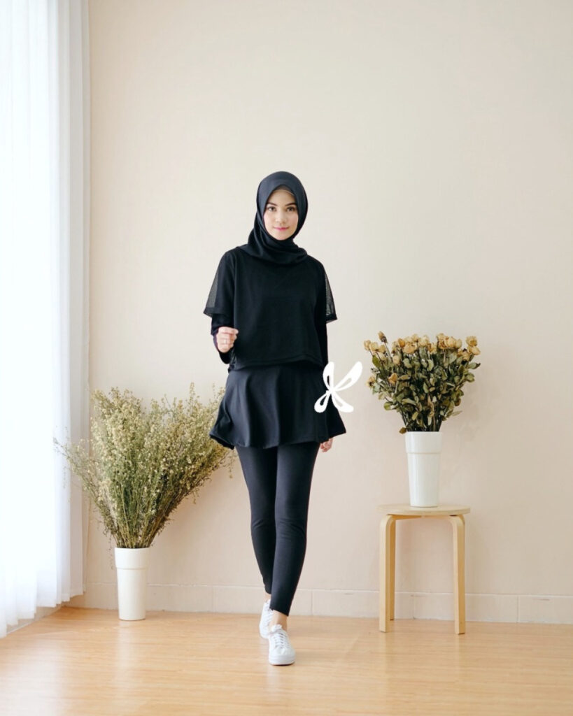 Jilbab Olahraga Hijab Legging Rok Mini Cewek Manis