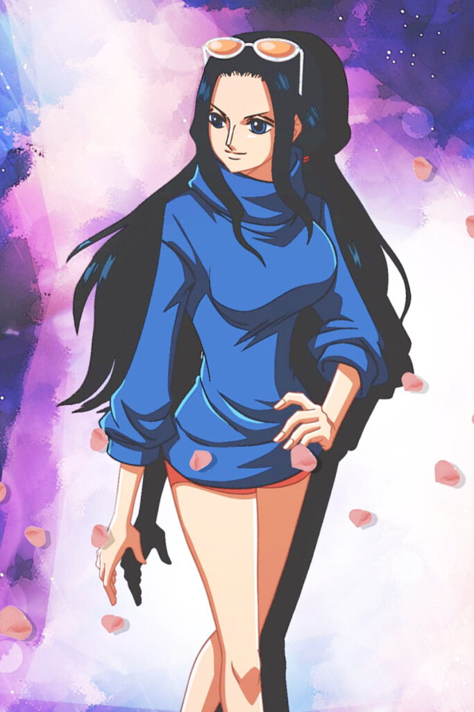 Nico Robin One Piece Seksi Kaos tidak pakai Celana