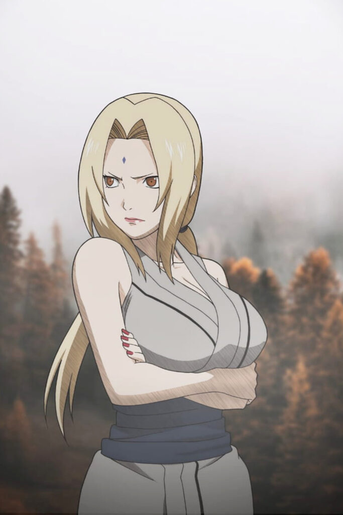 Tsunade Naruto Karakter seksi dengan dada payudara besar