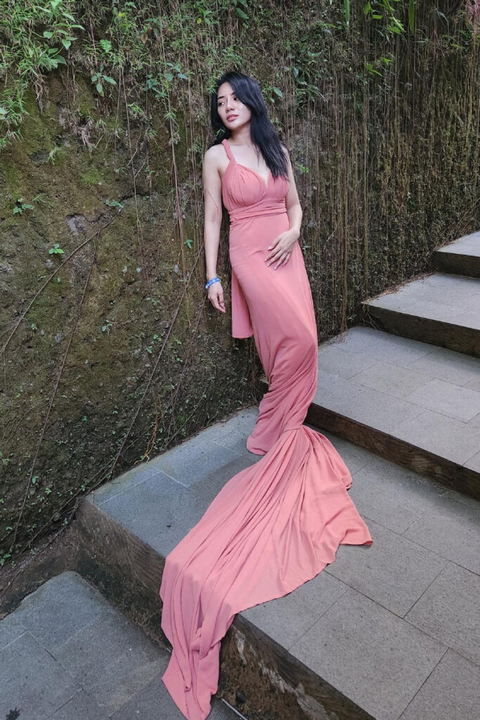 Dress Pink mewah Berliana Panjang