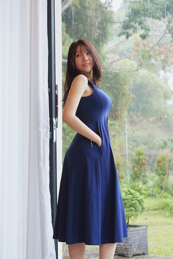 Dress Seksi Jena Dammaya Biru Manis