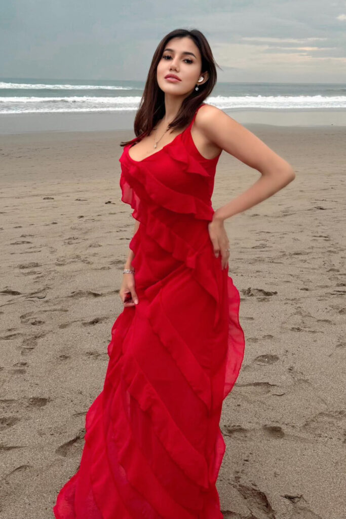 Sugar baby Seksi Toge oza Luthfia Red Dress