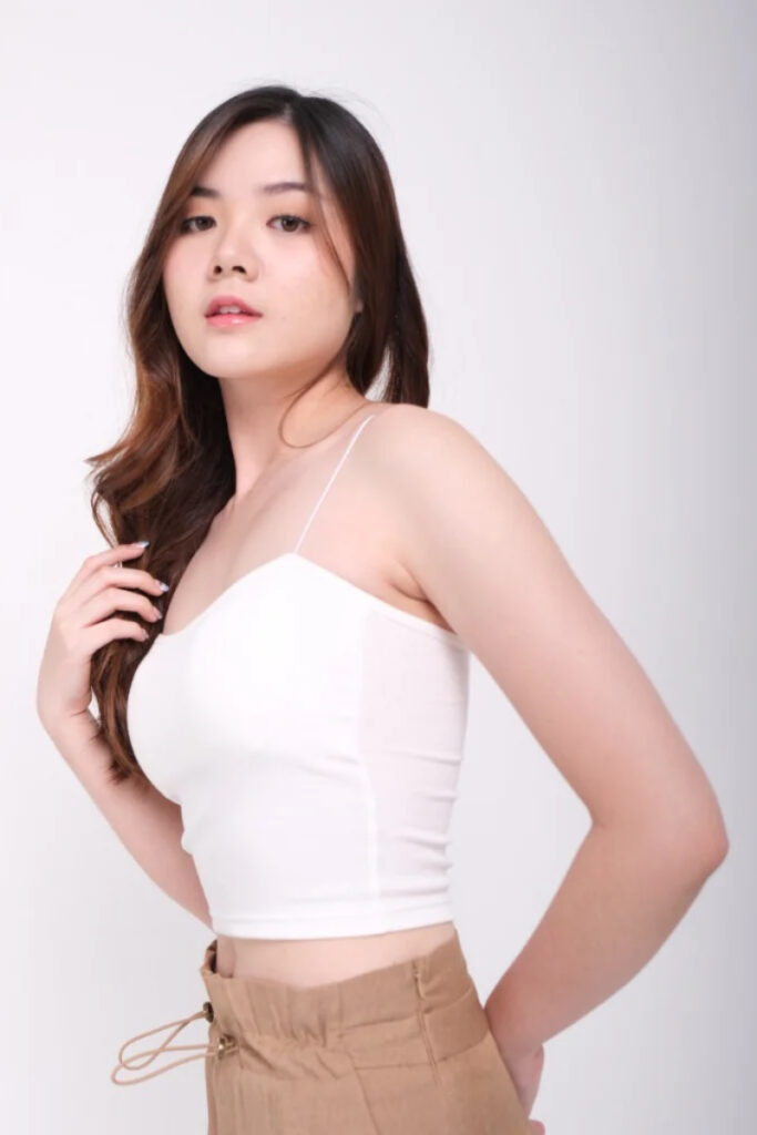 Camisol Putih Seksi Dalaman Putih Cewek