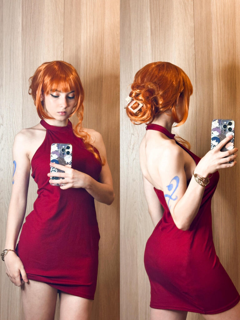 Cosplay Nami Seksi Dress Merah Dressrosa