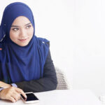 cewek manis pakai Hijab cantik warna biru dan seksi