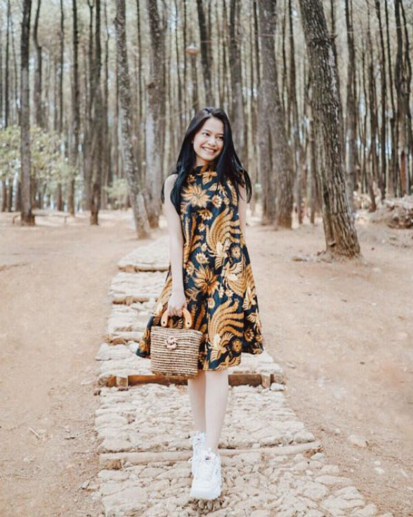 Mini Dress Motif Batik cewek Igo
