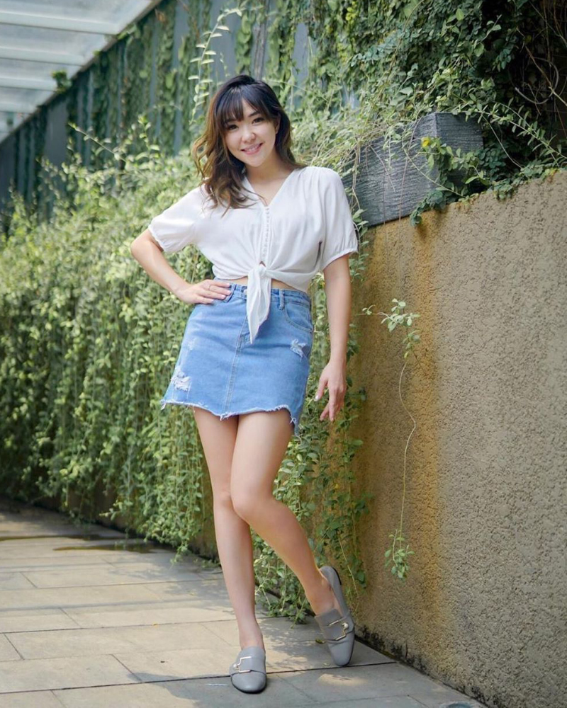 Gisella Anastasia cantik rok mini pendek manis