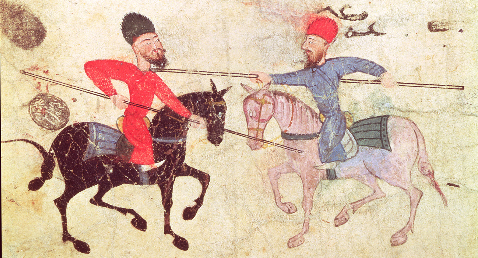 Perang Salib dan Ilustrasi Pasukan Berkuda Lukisan kuno asli