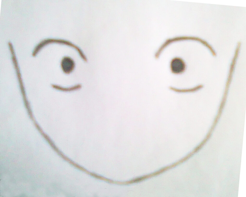 Cara Gambar Mongkey d Luffy One Piece titik bola mata hitam