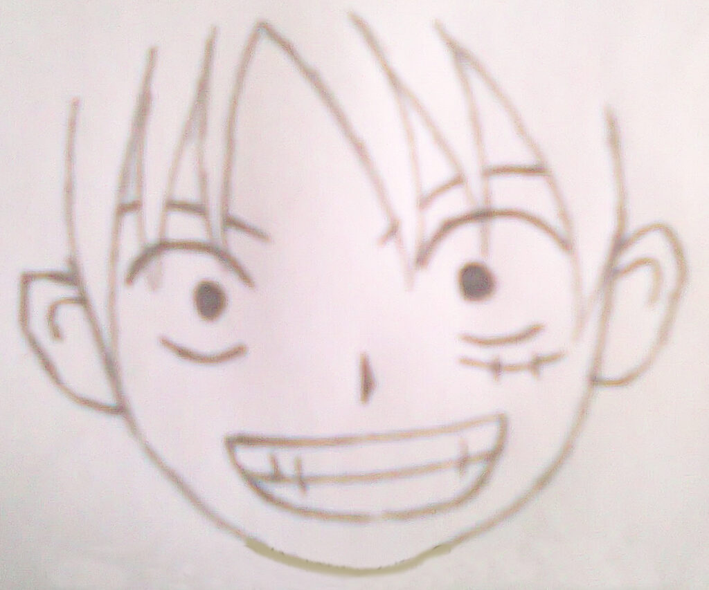 5 Cara Gambar Mongkey d Luffy One Piece telinga