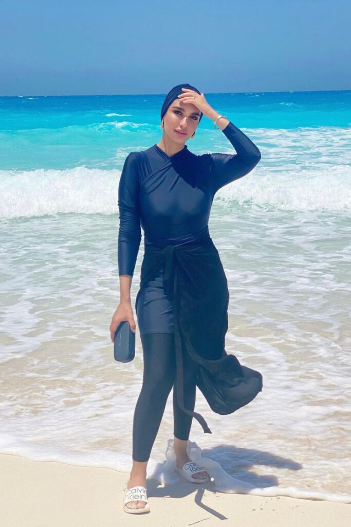 Burkini Bikini Jilbab untuk Hijaber Laut Hijau keren dan manis