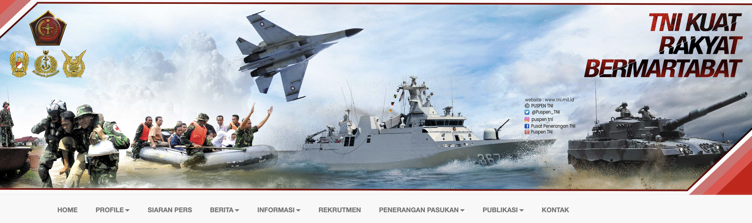 Screenshot Website TNI Bersama Rakyat