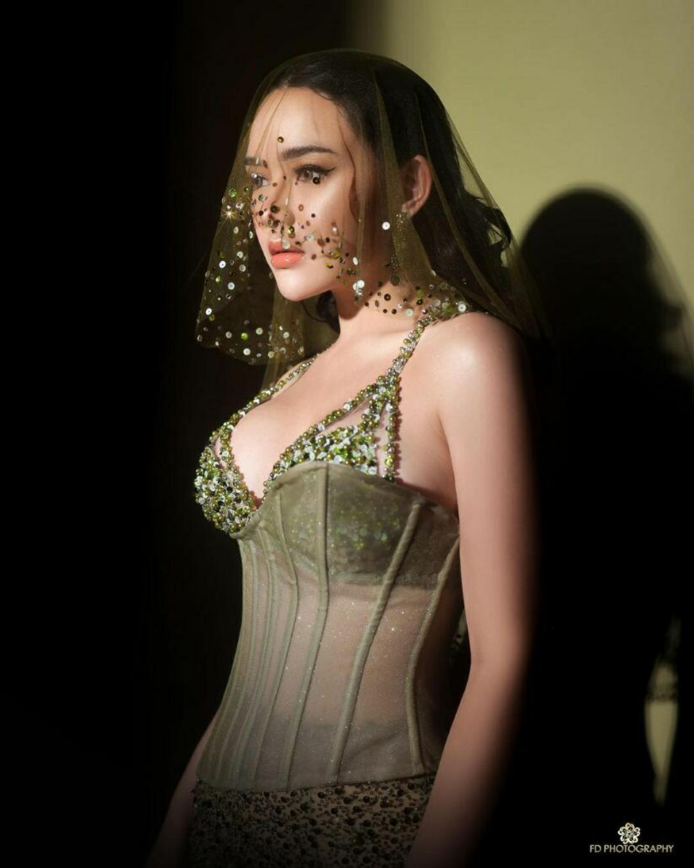 Amanda Manopo Artis seksi Dress Hijau Toge