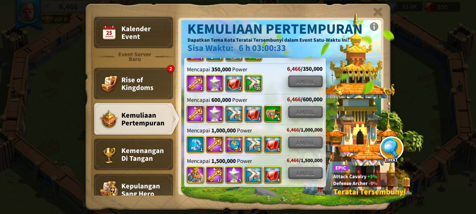 Sharing Pengalaman RoK – Tutorial dan Cara Kejar Skin Teratai F2P